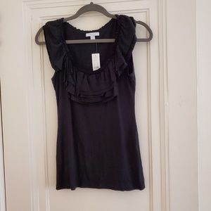Black NY&Co dressy ruffle tank